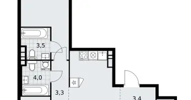 Apartamento 3 habitaciones en poselenie Sosenskoe, Rusia