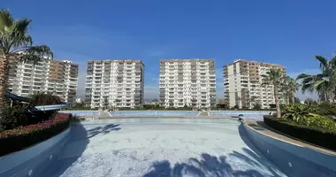 3 room apartment with balcony, with air conditioning, with sea view in Mersin, Turkey