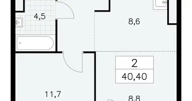 Apartamento 2 habitaciones en South-Western Administrative Okrug, Rusia