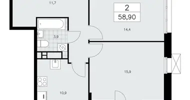 Appartement 2 chambres dans poselenie Sosenskoe, Fédération de Russie