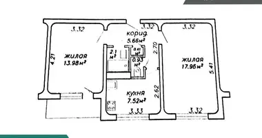 Apartamento 2 habitaciones en Minsk, Belarús