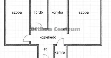 Apartamento 2 habitaciones en Gyori jaras, Hungría