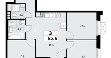 Apartamento 3 habitaciones en poselenie Sosenskoe, Rusia