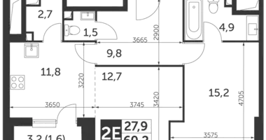 Appartement 2 chambres dans North-Eastern Administrative Okrug, Fédération de Russie