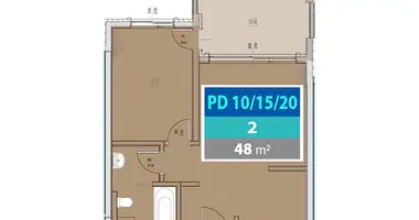 Квартира 2 комнаты в Provodina, Черногория