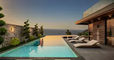 Villa 6 Zimmer mit Balkon, mit Klimaanlage, mit Meerblick in Kalkan, Türkei