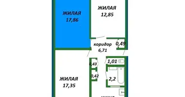 Apartamento 3 habitaciones en Minsk, Bielorrusia