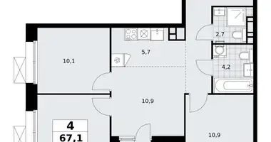 Apartamento 4 habitaciones en poselenie Sosenskoe, Rusia