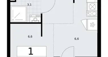 Appartement 1 chambre dans Vnoukovo, Russie