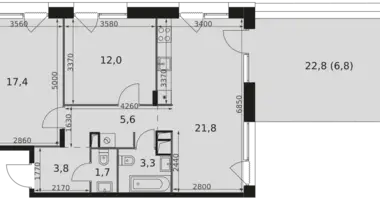 Appartement 3 chambres dans Moscou, Russie