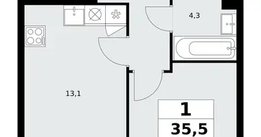 Appartement 1 chambre dans poselenie Sosenskoe, Fédération de Russie