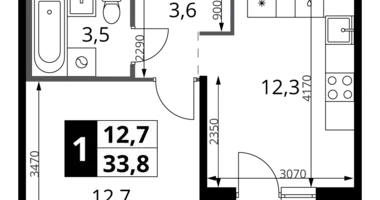 Квартира 1 комната в Ленинский район, Россия