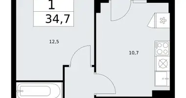 1 room apartment in Troitsk, Russia