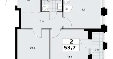 Wohnung 2 zimmer in Troizk, Russland