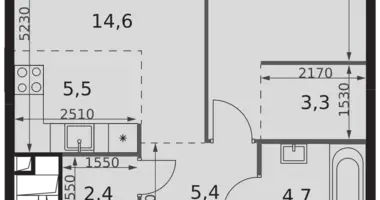 Appartement 2 chambres dans Moscou, Russie