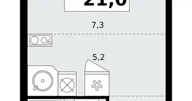 Mieszkanie 1 pokój w poselenie Sosenskoe, Rosja