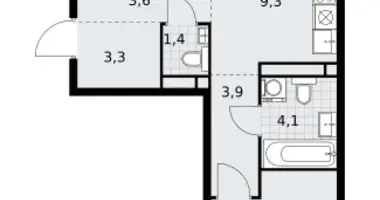 Apartamento 3 habitaciones en Postnikovo, Rusia