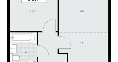 Apartamento 2 habitaciones en poselenie Sosenskoe, Rusia