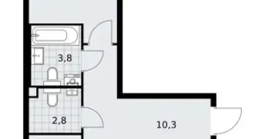 Apartamento 2 habitaciones en poselenie Sosenskoe, Rusia