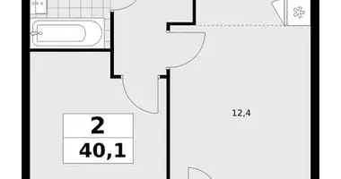 Apartamento 2 habitaciones en poselenie Sosenskoe, Rusia