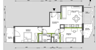 Apartamento 3 habitaciones en Varsovia, Polonia