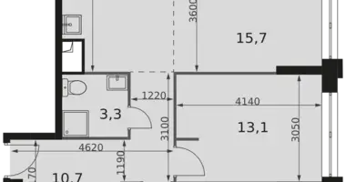 Apartamento 3 habitaciones en North-Western Administrative Okrug, Rusia