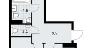 2 room apartment in Troitsk, Russia