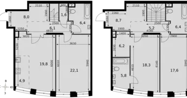 Apartamento 4 habitaciones en North-Western Administrative Okrug, Rusia