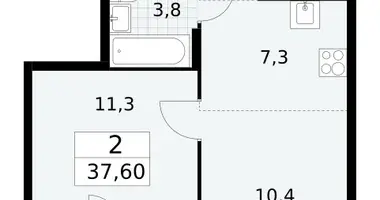 Apartamento 2 habitaciones en poselenie Sosenskoe, Rusia