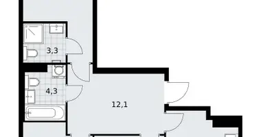Квартира 3 комнаты в район Троицк, Россия