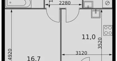 Appartement 1 chambre dans Razvilka, Fédération de Russie