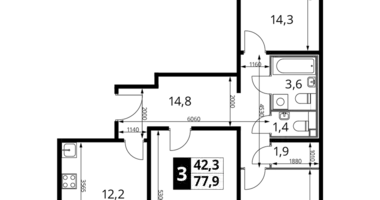 Mieszkanie 3 pokoi w Nekrasovka District, Rosja