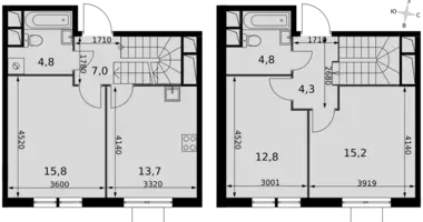 Appartement 3 chambres dans Razvilka, Fédération de Russie