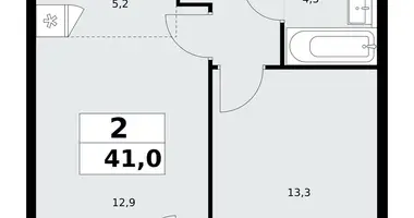 Apartamento 2 habitaciones en poselenie Sosenskoe, Rusia