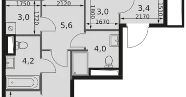 Appartement 3 chambres dans Moscou, Russie
