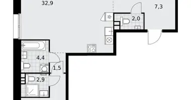 Apartamento 3 habitaciones en poselenie Sosenskoe, Rusia