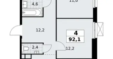 Apartamento 4 habitaciones en South-Western Administrative Okrug, Rusia