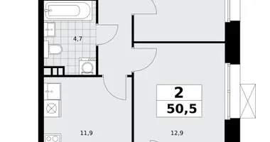 Apartamento 2 habitaciones en poselenie Sosenskoe, Rusia