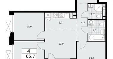 Apartamento 4 habitaciones en poselenie Sosenskoe, Rusia