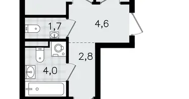 Apartamento 2 habitaciones en Vsevolozhsk, Rusia