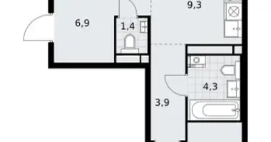 Apartamento 3 habitaciones en Postnikovo, Rusia