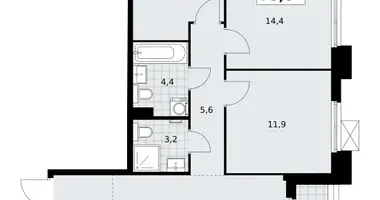 Квартира 3 комнаты в район Троицк, Россия