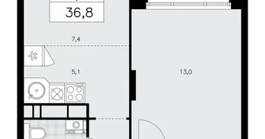 Appartement 2 chambres dans poselenie Sosenskoe, Fédération de Russie