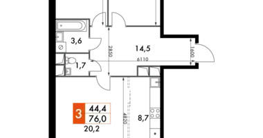 Appartement 3 chambres dans Razvilka, Fédération de Russie