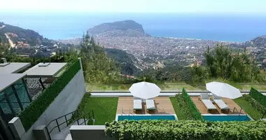 Duplex 4 bedrooms with balcony, with air conditioning, with sea view in Alanya, Turkey
