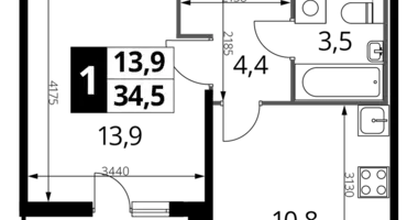 Appartement 1 chambre dans Nekrasovka District, Fédération de Russie