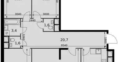 Appartement 4 chambres dans Razvilka, Fédération de Russie