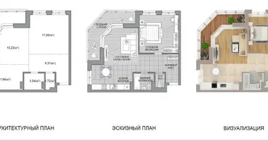 Apartamento 3 habitaciones en Minsk, Bielorrusia