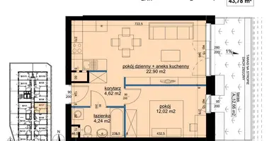 Apartamento 2 habitaciones en Poznan, Polonia