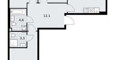 Wohnung 3 zimmer in Troizk, Russland